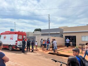 Homicídio  no bairro Jardim Gramado em São Gabriel do Oeste. Foto: A Rota da Notícia