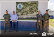 Prefeito Leocir Montanha visita Pelotão da Polícia Militar Ambiental e discute parcerias para ações comunitárias