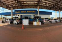 Comboio com 8 veículos carregados de mercadorias ilegais é apreendido após perseguição em MS